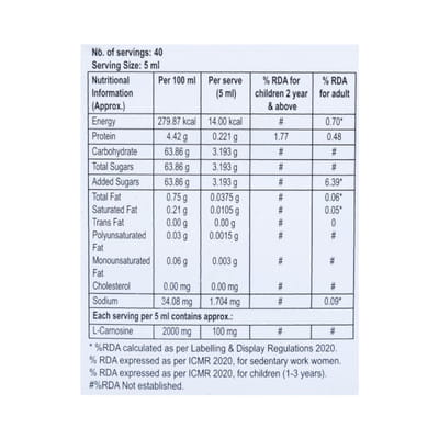 Cogvin Mango Flavour Sugar Free Bottle Of 200ml Syrup