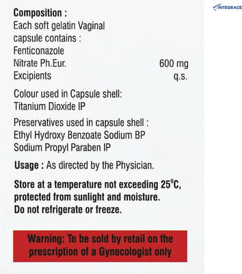 Fenza 600mg Strip Of 2 Vaginal Capsules