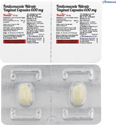 Fenza 600mg Strip Of 2 Vaginal Capsules
