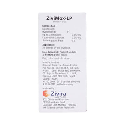 Zivimox Lp Bottle Of 5ml Eye Drops