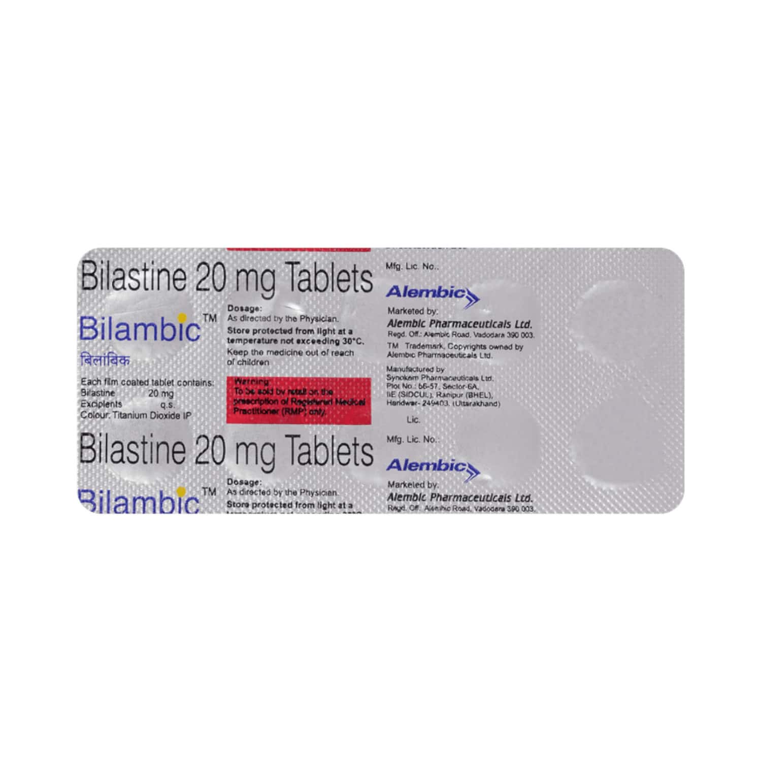 bilambic 20mg tablets