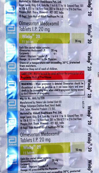 Winbp 20mg Strip Of 15 Tablets
