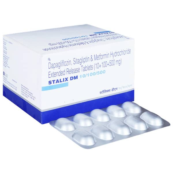 Stalix Dm 10/100/500mg Strip Of 10 Tablets