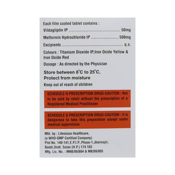 Vildanix M 500Mg Strip Of 15 Tablets
