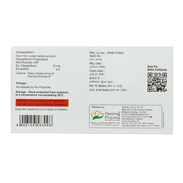 Dapasmart 10mg Tablet