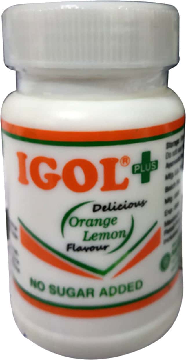 Igol Plus Delicious Orange Lemon Flavour Bottle Of 90gm Powder: Uses ...