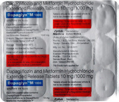 Dapaglyn M 1000mg Strip Of 15 Tablets