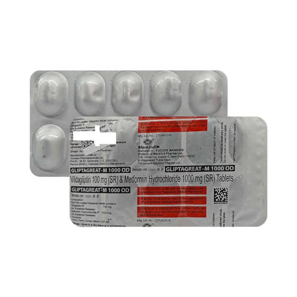 Gliptagreat M 1000mg Od Strip Of 10 Tablets