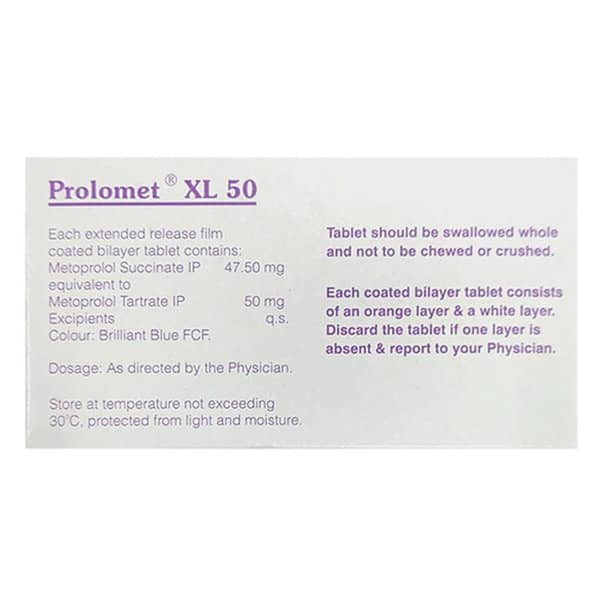 Prolomet Xl 50mg Strip Of 15 Tablets