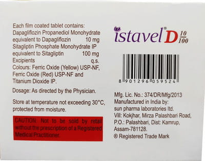 Istavel D 10/100mg Strip Of 15 Tablets