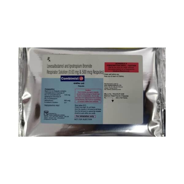 Combimist Ld 0.63mg/500mcg 2.5ml Packet Of 5 Respules