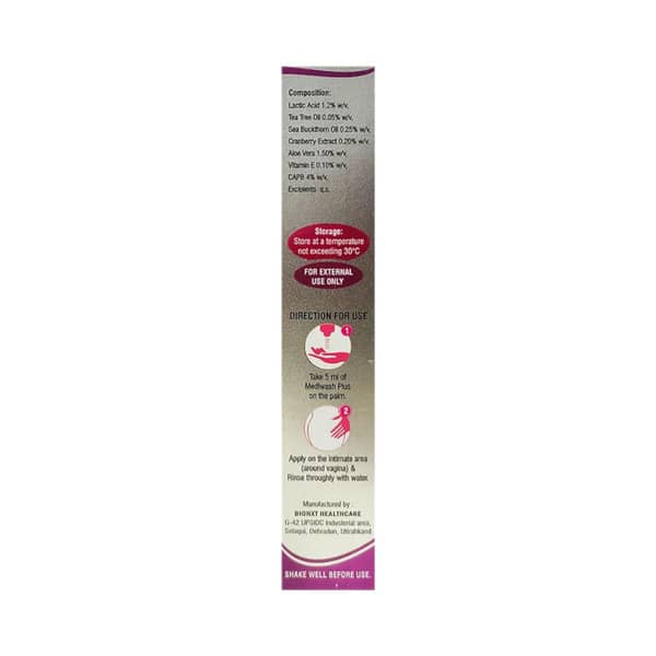 Mediwash Plus Bottle Of 100ml Feminine Hygiene Wash
