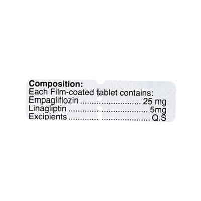 Tiptengio 25/5mg Strip Of 10 Tablets