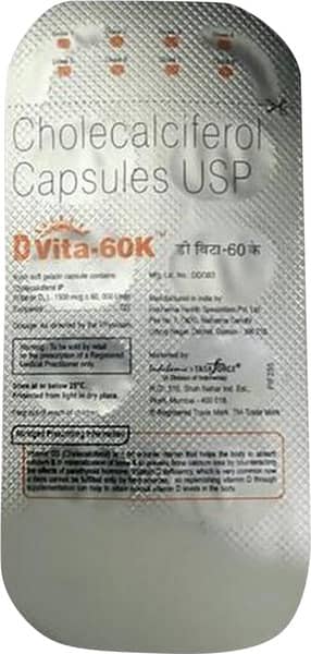 D Vita 60k Strip Of 8 Softgel Capsules