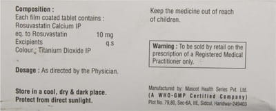 Rosucrest As 10mg Strip Of 10 Capsules