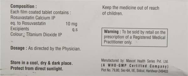 Rosucrest As 10mg Strip Of 10 Capsules