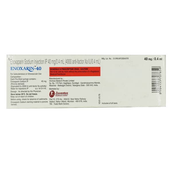 Enoxarin 40 Injection 1 Ml