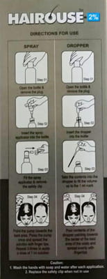 Hairouse 2% Bottle Of 60ml Spray/Solution