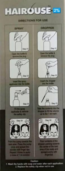 Hairouse 2% Bottle Of 60ml Spray/Solution