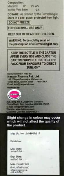 Hairouse 2% Bottle Of 60ml Spray/Solution