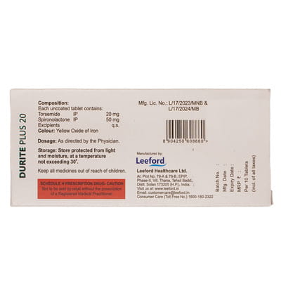 Durite Plus 20mg Strip Of 10 Tablets