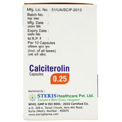 Calciterolin Capsule 10 No'S