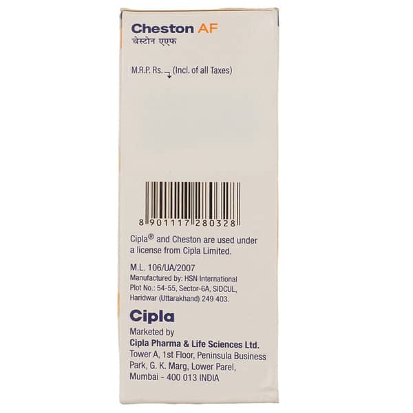 Cheston Af New Orange Flavour Bottle Of 60Ml Syrup