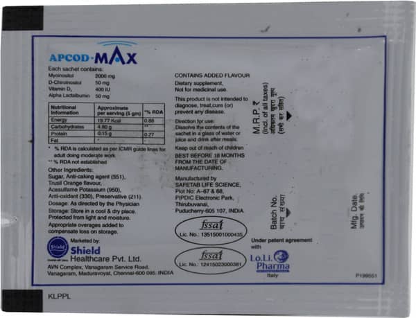 Apcod Max Sachet 5Gm