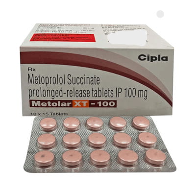 Metolar Xt 100mg Strip Of 15 Tablets