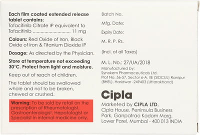 Tofajak In Xr 11mg Strip Of 10 Tablets