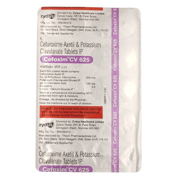 Cefoxim Cv 625mg Strip Of 10 Tablets