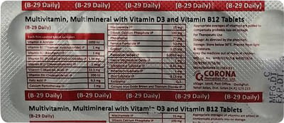 B 29 Daily Strip Of 15 Tablets