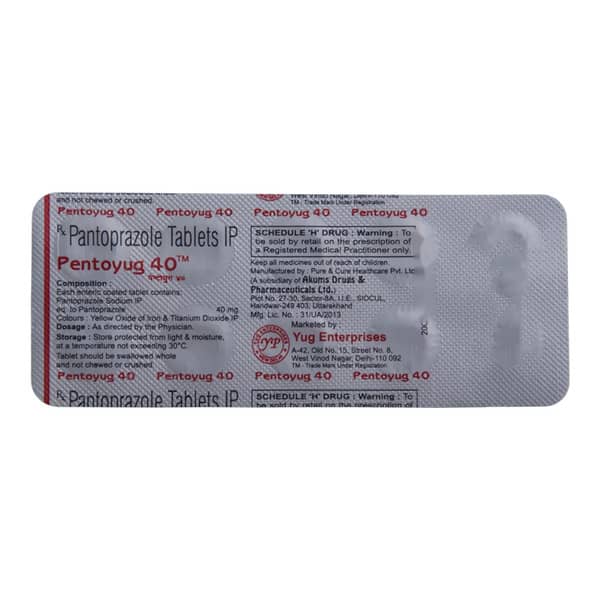 Pentoyug 40Mg Strip Of 10 Tablets