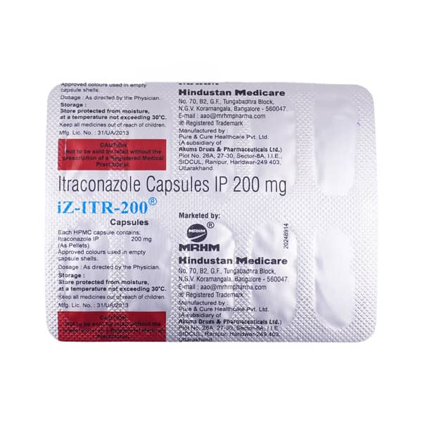 Iz Itr 200Mg Strip Of 10 Capsules