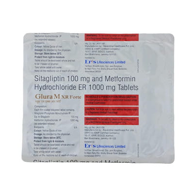 Glura M Xr Forte Strip Of 15 Tablets