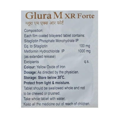Glura M Xr Forte Strip Of 15 Tablets
