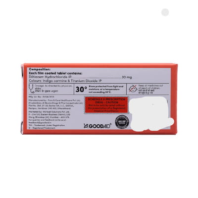 Diltiaid 30mg Strip Of 10 Tablets