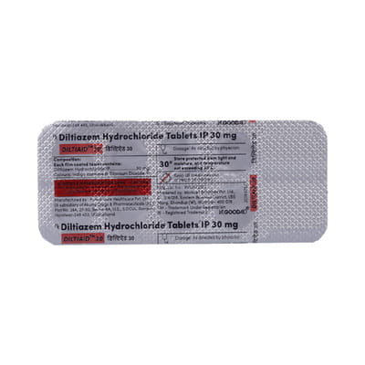 Diltiaid 30mg Strip Of 10 Tablets
