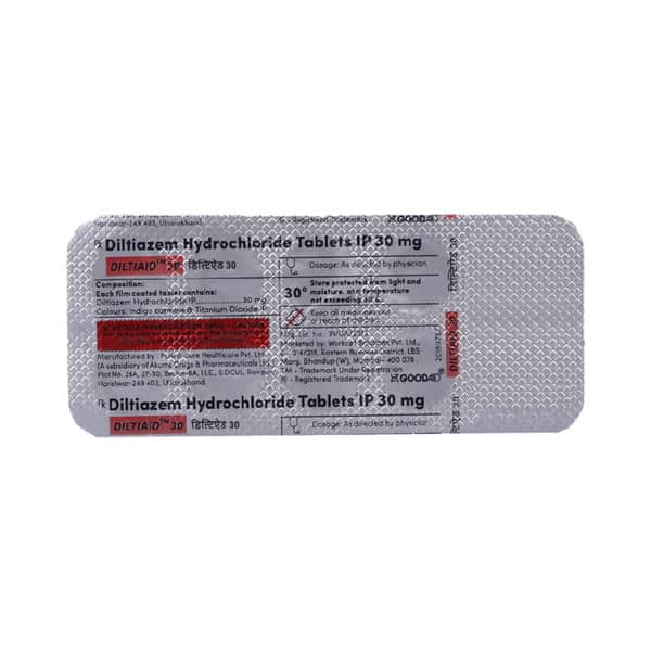 Diltiaid 30Mg Strip Of 10 Tablets
