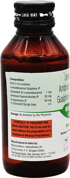 Kosat Ls Sugar Free Bottle Of 100ml Expectorant