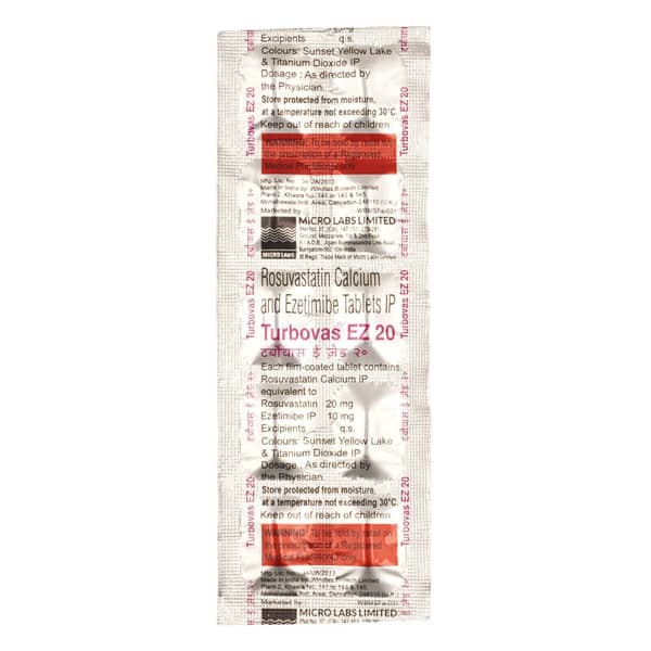Turbovas Ez 20mg Strip Of 10 Tablets