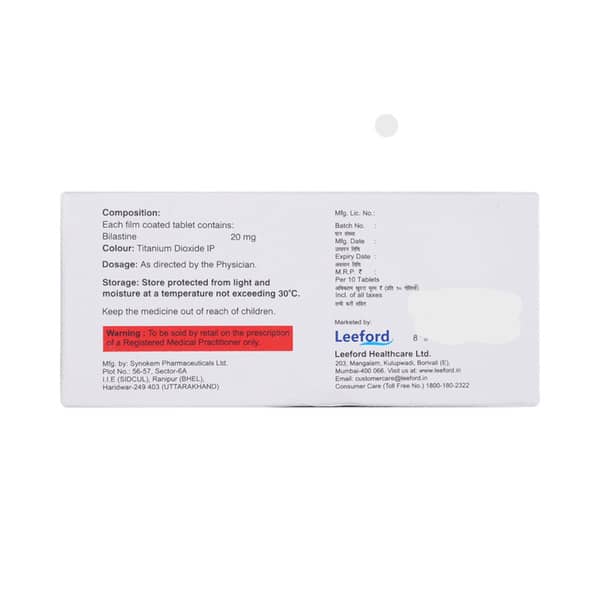 Bilaford 20mg Strip Of 10 Tablets