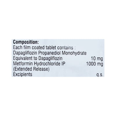 Dapamac M 10/1000mg Strip Of 15 Tablets