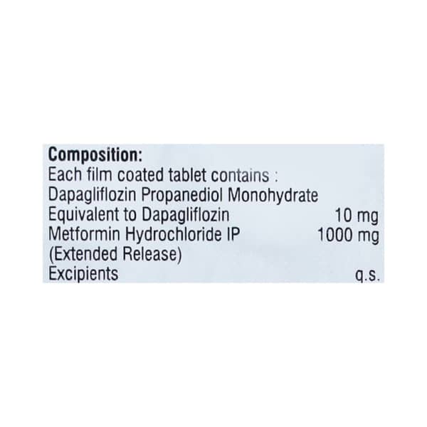 Dapamac M 10/1000mg Strip Of 15 Tablets
