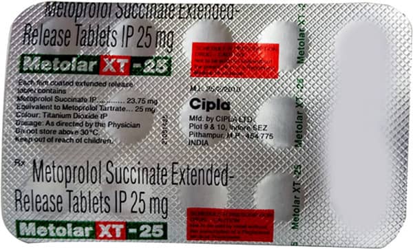 Metolar Xt 25mg Strip Of 15 Tablets