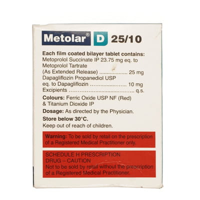Metolar D 25/10mg Strip Of 10 Tablets