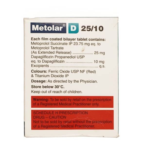 Metolar D 25/10mg Strip Of 10 Tablets
