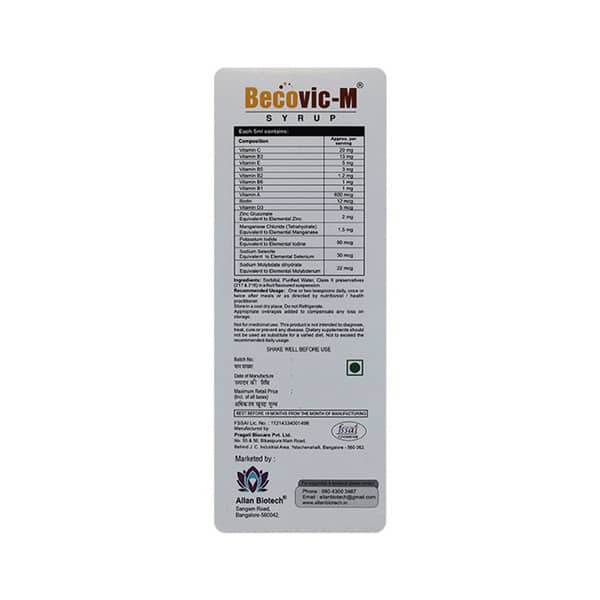 Becovic M Bottle Of 200ml Syrup