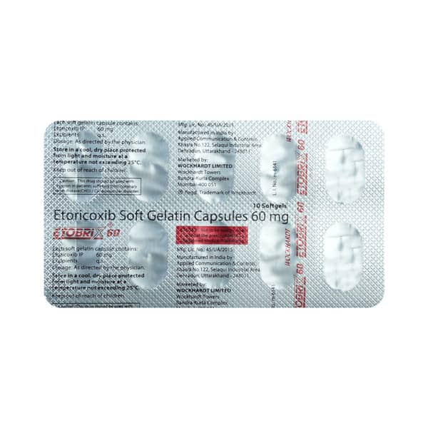 Etobrix 60mg Strip Of 10 Softgel Capsules