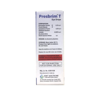 Presbrim T Bottle Of 5ml Eye Drops